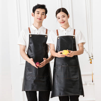 Grill Restaurant Bar Boutique Cafés Beauté Nails Studios Uniforme prétexte en cuir sur mesure pour chef en coton