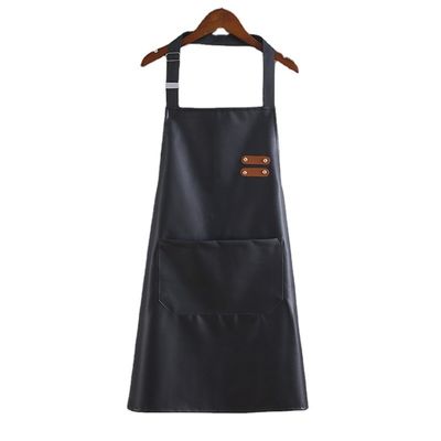 Logo personnalisé écharpe en cuir imperméable à l'eau pour cuisine barman BBQ type uniforme