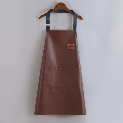 Logo personnalisé écharpe en cuir imperméable à l'eau pour cuisine barman BBQ type uniforme