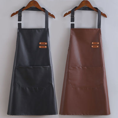 Logo personnalisé écharpe en cuir imperméable à l'eau pour cuisine barman BBQ type uniforme