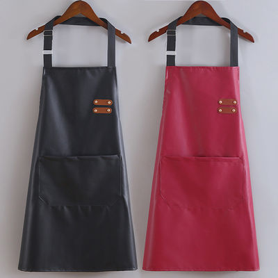 Logo personnalisé écharpe en cuir imperméable à l'eau pour cuisine barman BBQ type uniforme