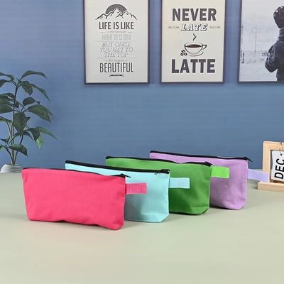 Logo personnalisé imprimé sac de maquillage à fermeture à glissière avec matériau écologique et durable