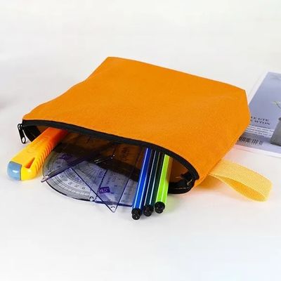 Logo personnalisé imprimé sac de maquillage à fermeture à glissière avec matériau écologique et durable