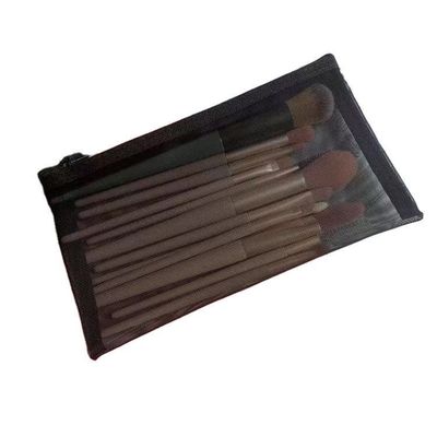 Sacs à mailles noires personnalisés maquillage durable et sacs de voyage avec sac fermeture à glissière à mailles