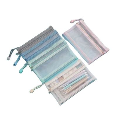 La vie quotidienne de l'école Sacs en maille personnalisés Sacs de maquillage Organisation de voyages cosmétiques Sacs de rangement
