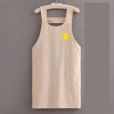 Logo personnalisé toile Chef coton Unisexe Uniforme tablier pour cuisine commerciale Barbier salon