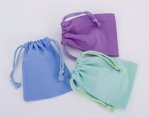 Logo personnalisé accepté Sac à cordes en lin de coton pour emballage cadeau écologique