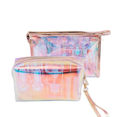 TPU sac cosmétique transparent Logo personnalisé Sac cosmétique laser multifonctionnel