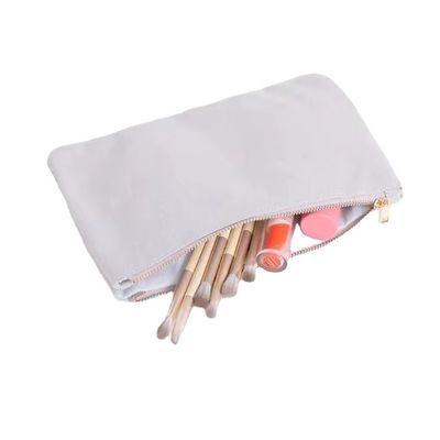 Cadeaux personnalisés pour les demoiselles de mariée Sacs de maquillage en toile vierge avec fermeture à glissière personnalisés