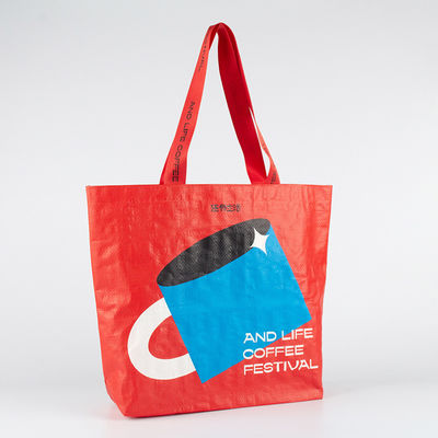 Sac à main personnalisé avec poignée d'impression sac tissé en polypropylène stratifié
