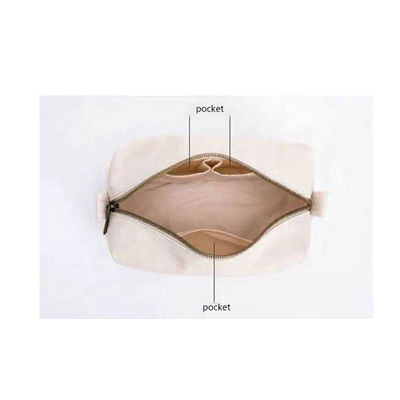 Matériau RPET transparent personnalisé à poignée noire sac de toilette cosmétique avec fermeture de fermeture à glissière