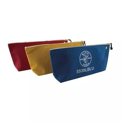 16 oz. Outil de toile polyvalent sac à main avec fermeture à glissière métallique et matériau RPET