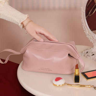 Meilleur sac cosmétique en PU, logo personnalisé, sac de maquillage pour femmes