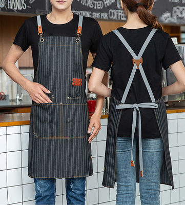 Logo personnalisé imprimé coton denim tablier idéal pour les environnements de restaurant et de bar occupés