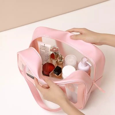 Fermeture à fermeture à glissière Sac de maquillage de beauté personnalisé avec logo imprimé et sac cosmétique de voyage