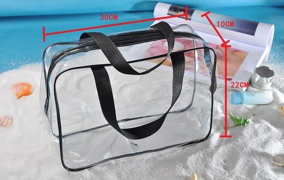 3-Pc sac cosmétique transparent en cristal pour les voyages et les articles de toilette OEM / ODM acceptable