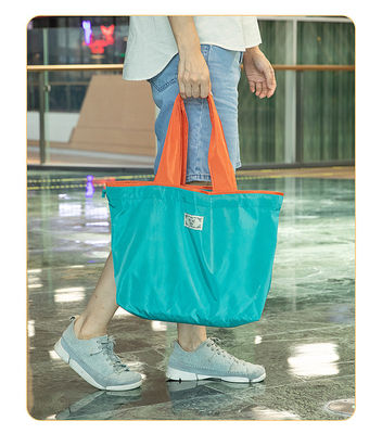 2024 Logo personnalisé sac à main pliable en nylon pour sac d'épicerie en polyester