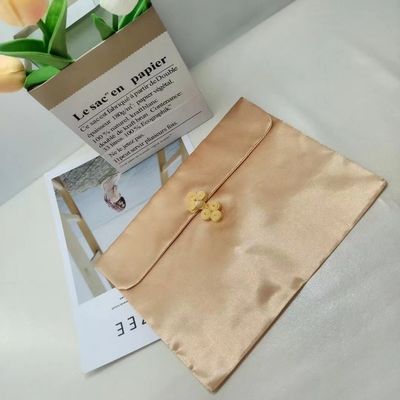 Sac enveloppe satiné élégant pour logo personnalisé Flip sac à poussière Perruque sous-vêtements écharpe emballage