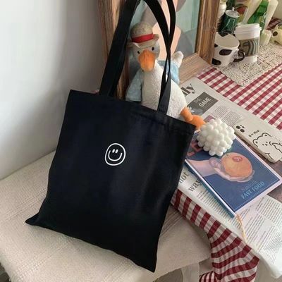 Deux courroies d'impression de sacs à main de toile ordinaire avec logo personnalisé Polyester revêtement de coton sac de magasinage