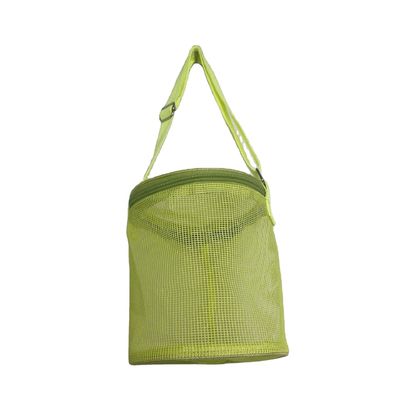 Sac de rangement de jouets à sable en 3D en forme circulaire Logo personnalisé Mesh Shell Sac de collecte pour le plaisir sur la plage
