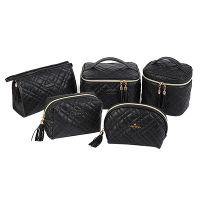 Sacs cosmétiques en cuir en PU avec combinaison de couleurs personnalisées