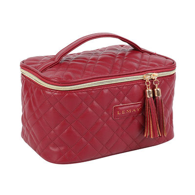 Sacs cosmétiques en cuir en PU avec combinaison de couleurs personnalisées