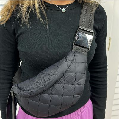 Sacs à main de mode à collier en couette Sacs de taille pour femmes Sacs à poches en nylon avec autre motif