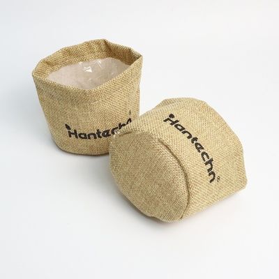 Logo écologique personnalisé imprimé imperméable à l'eau sac de plantation de pot de fleurs recyclé portable