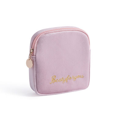 Logo personnalisé Sac de maquillage personnalisé Sacs à sacs ensemble de marque privée Sac cosmétique de velours