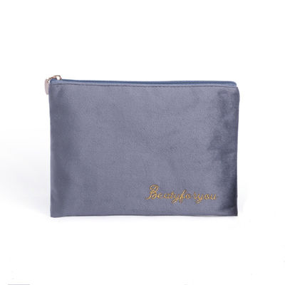 Logo personnalisé Sac de maquillage personnalisé Sacs à sacs ensemble de marque privée Sac cosmétique de velours