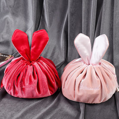 Sac de maquillage à corde de velours pour les cosmétiques