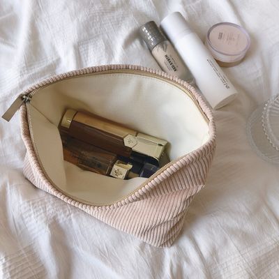 Le plus nouveau maquillage en velours à la mode Fermeture à glissière sac de toilette nouveau design 2021