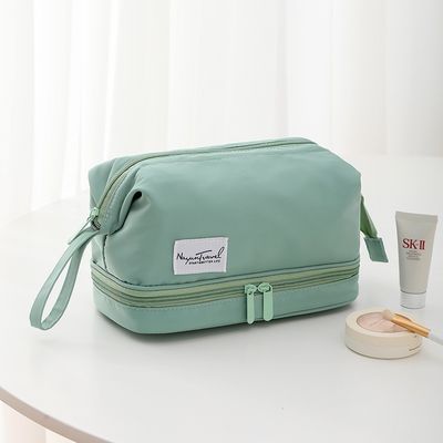 Logo personnalisé imprimé Eco Friendly Vanity Case Velvet Zipper pouch pour le maquillage cosmétique
