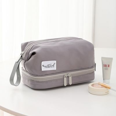 Logo personnalisé imprimé Eco Friendly Vanity Case Velvet Zipper pouch pour le maquillage cosmétique