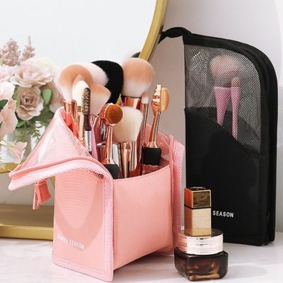 Porteur de pinceaux de maquillage à fermeture à fermeture à glissière pour la promotion personnalisée et l'acceptation OEM / ODM