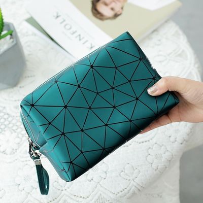 Design personnalisé en cuir en PU sac de maquillage de marque privée sac de maquillage cosmétique petites commandes
