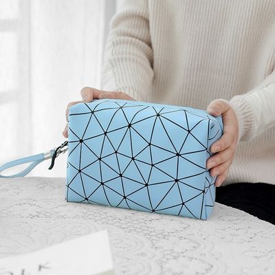Design personnalisé en cuir en PU sac de maquillage de marque privée sac de maquillage cosmétique petites commandes