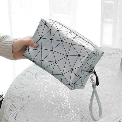 Design personnalisé en cuir en PU sac de maquillage de marque privée sac de maquillage cosmétique petites commandes