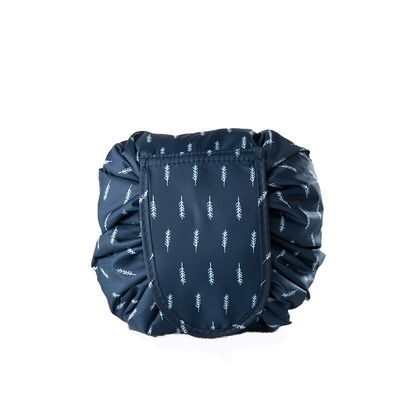 Commodité personnalisée couleur imperméable à l'eau pliable à corde à tirer sac de maquillage en toile pour les cosmétiques