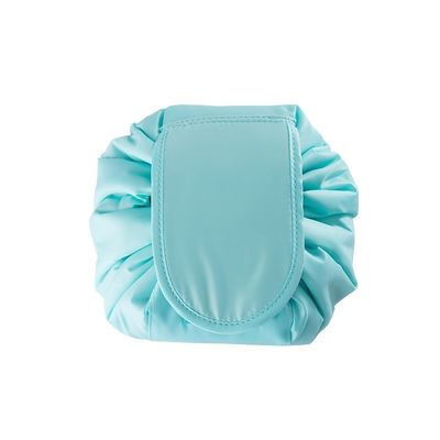 Commodité personnalisée couleur imperméable à l'eau pliable à corde à tirer sac de maquillage en toile pour les cosmétiques