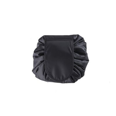 Commodité personnalisée couleur imperméable à l'eau pliable à corde à tirer sac de maquillage en toile pour les cosmétiques
