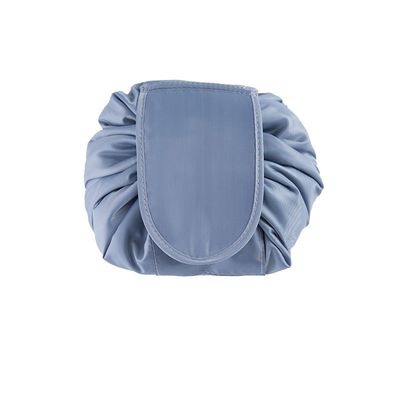 Commodité personnalisée couleur imperméable à l'eau pliable à corde à tirer sac de maquillage en toile pour les cosmétiques