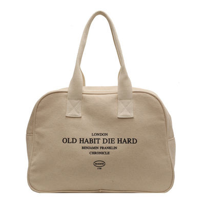 Sac à main en coton à grande capacité, fermeture ouverte, pour femmes