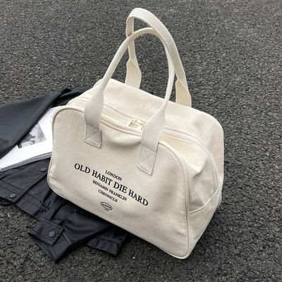 Sac à main en coton à grande capacité, fermeture ouverte, pour femmes