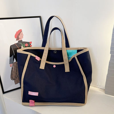 Mode recyclé naturel simple personnalisé écologique imprimé toile coton sac à dos
