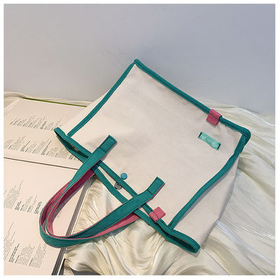 Mode recyclé naturel simple personnalisé écologique imprimé toile coton sac à dos