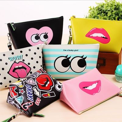 Convient sac cosmétique pu à la mode Logo personnalisé pour vos besoins en cosmétiques