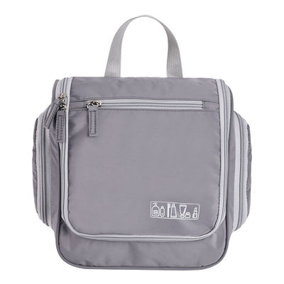 Fermeture à fermeture à glissière Sac de cosmétiques de voyage personnalisé avec conception suspendue et sacoche incluse