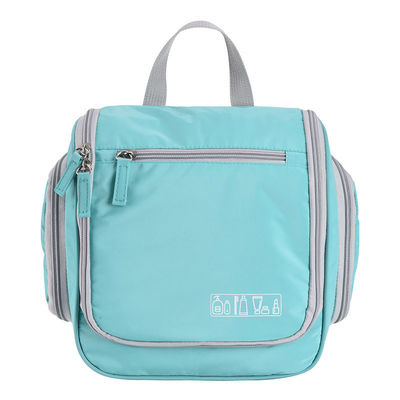 Fermeture à fermeture à glissière Sac de cosmétiques de voyage personnalisé avec conception suspendue et sacoche incluse