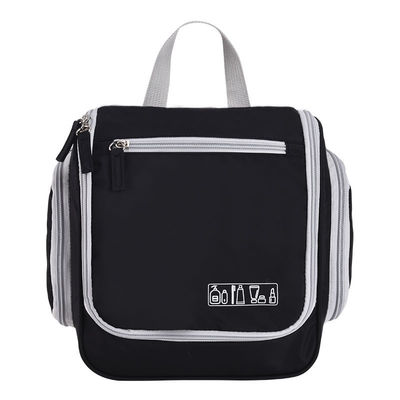 Fermeture à fermeture à glissière Sac de cosmétiques de voyage personnalisé avec conception suspendue et sacoche incluse
